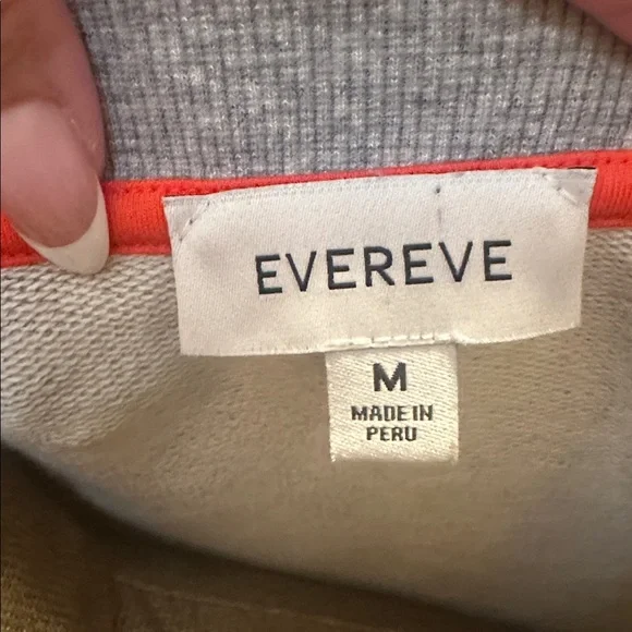 Evereve Gray Heart Graphic Sweatshirt Pima Cotton Crewneck Pullover M - Picture 8 of 10